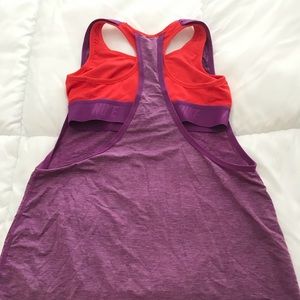 Nike dry fit tank top with built in sports bra
